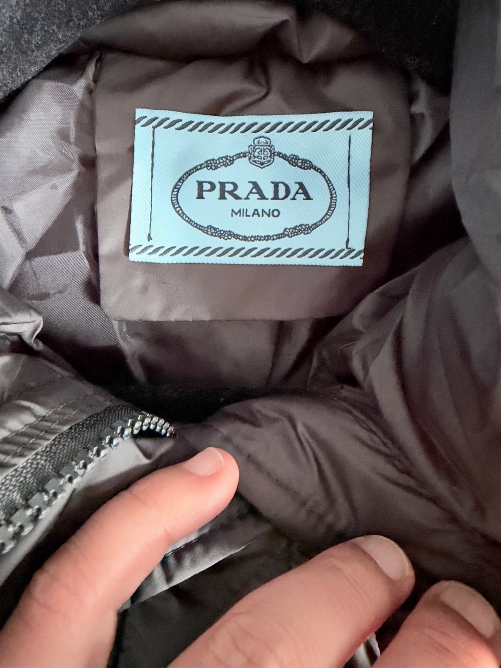 Prada black Hooded Quilted Puffer Jacket - Picture 11 of 12